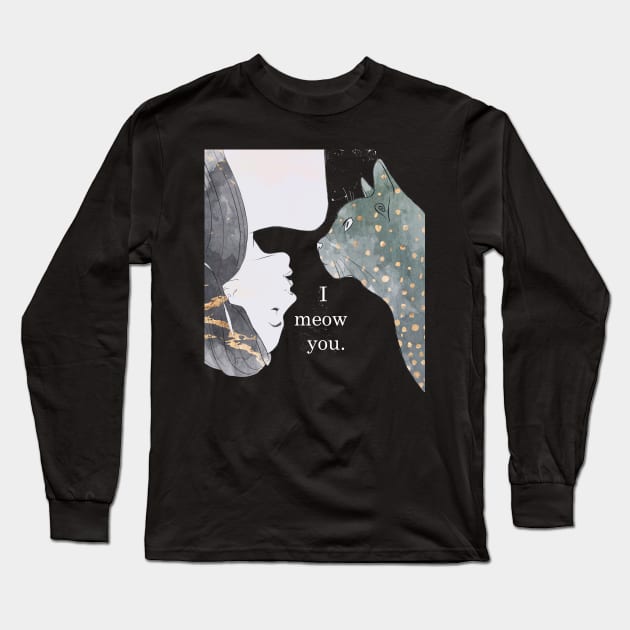 i meow you t-shirt Long Sleeve T-Shirt by flooky